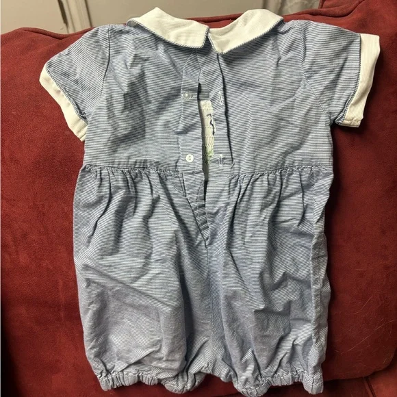 Carriage Boutique Striped Blue and White Bodysuit - Picture 2 of 2